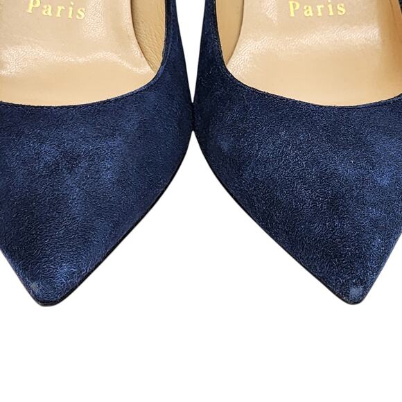 Christian Louboutin Pipina Wedges 55 - Suede - Night Blue 36 5.5US $795 - Picture 7 of 9